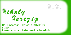 mihaly herczig business card